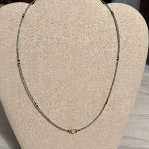 Elegant Opal  and shimmery beaded Necklace